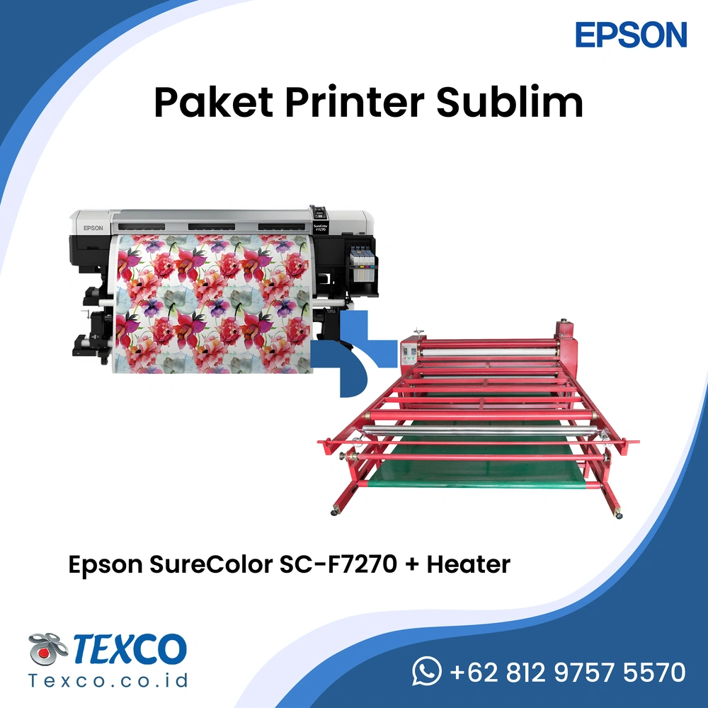 Paket Printer Sublim Epson SureColor SC-F7270 + Heater