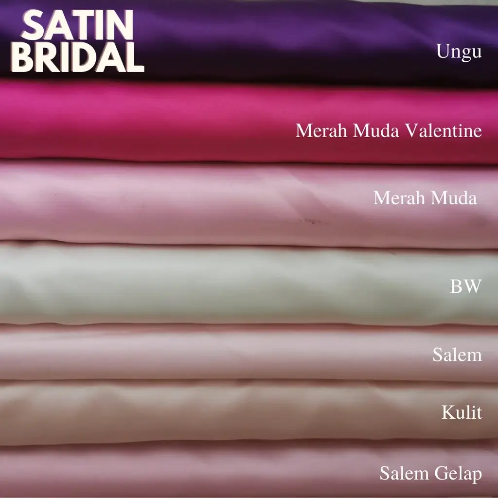 Kain Satin Bridal - Kain yang cocok untuk printer sublim