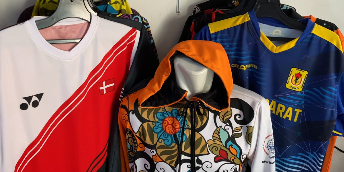 Sablon digital menggunakan teknik Sublimasi.