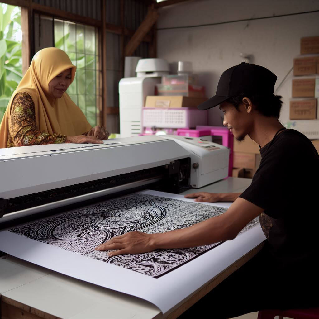 Operasional sederhana printer sublim.