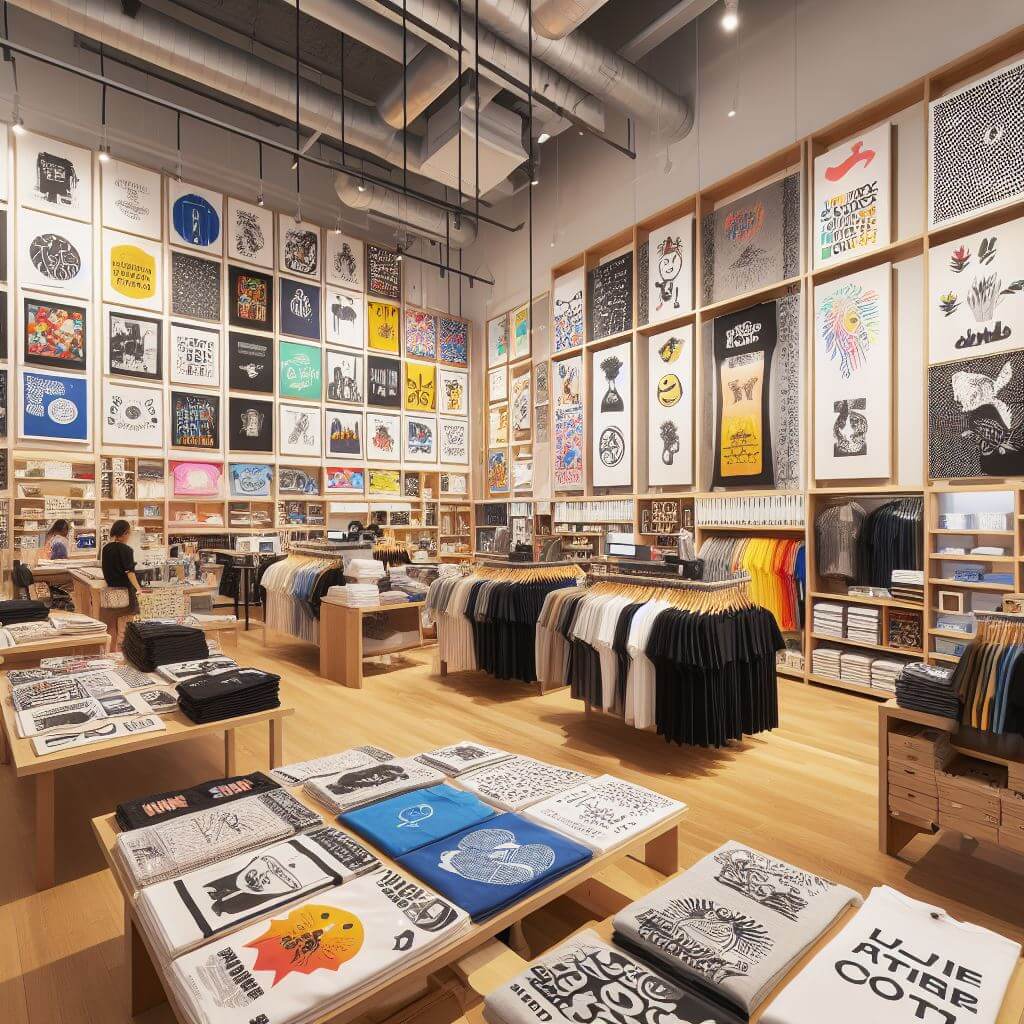 Toko retail sablon dengan desain beragam
