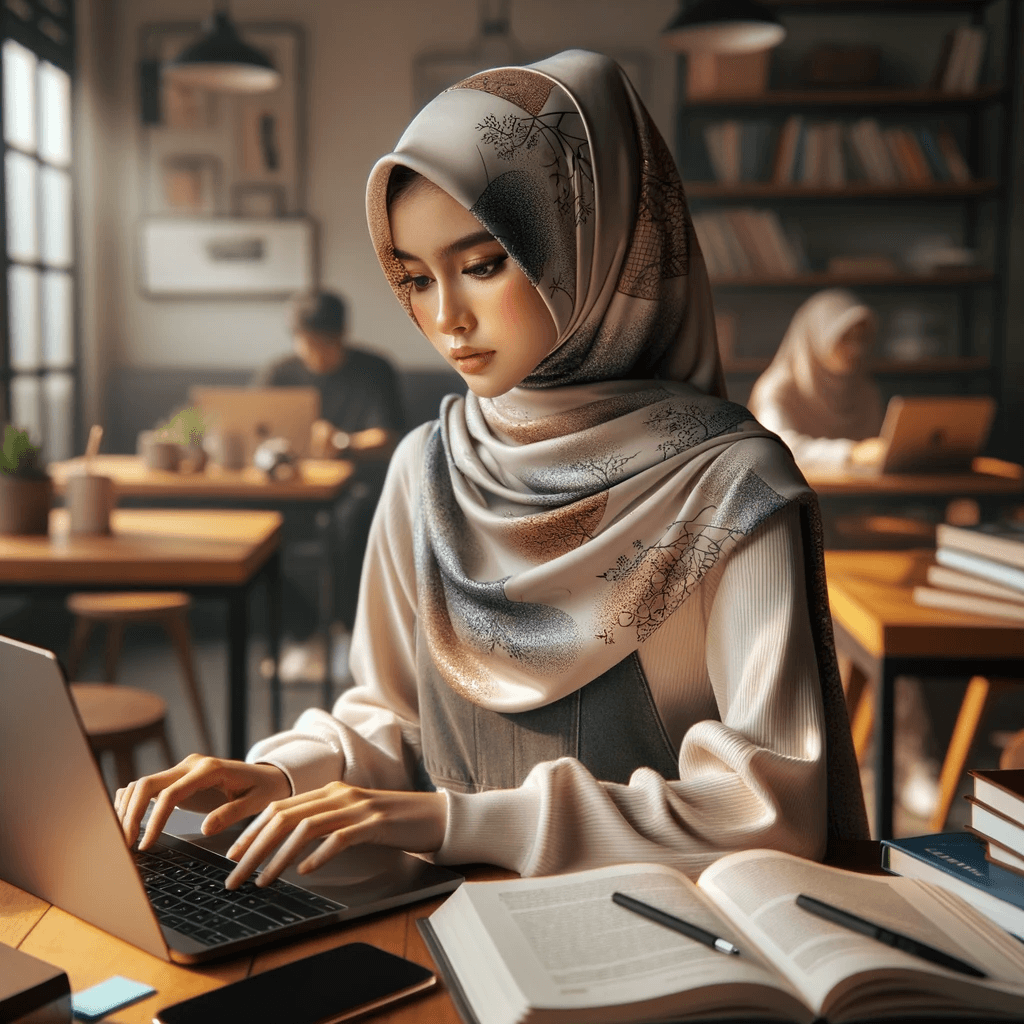 Menggunakan teknologi untuk meningkatkan efisiensi bisnis hijab.
