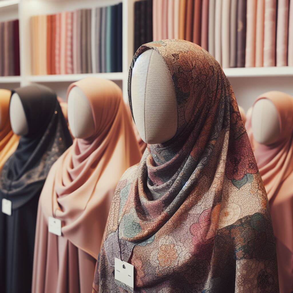 Koleksi hijab dengan berbagai jenis, warna, dan model terkini