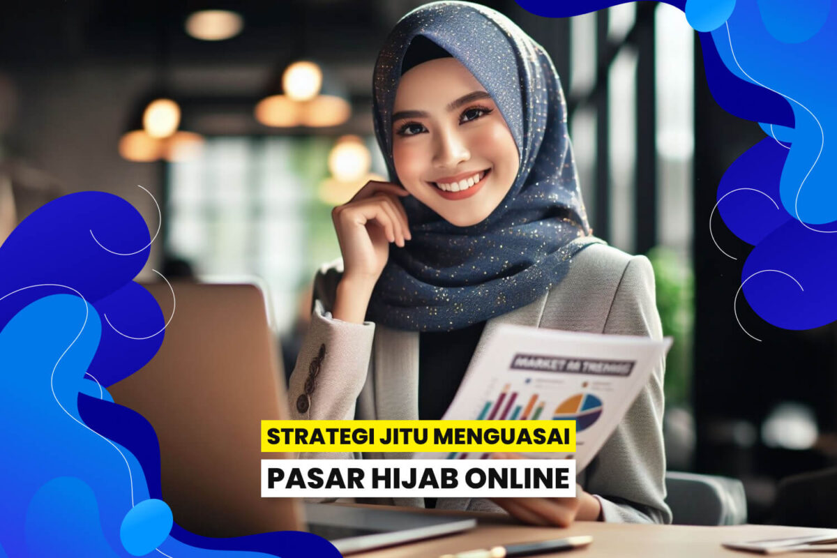 Wanita muda merencanakan strategi bisnis hijab online