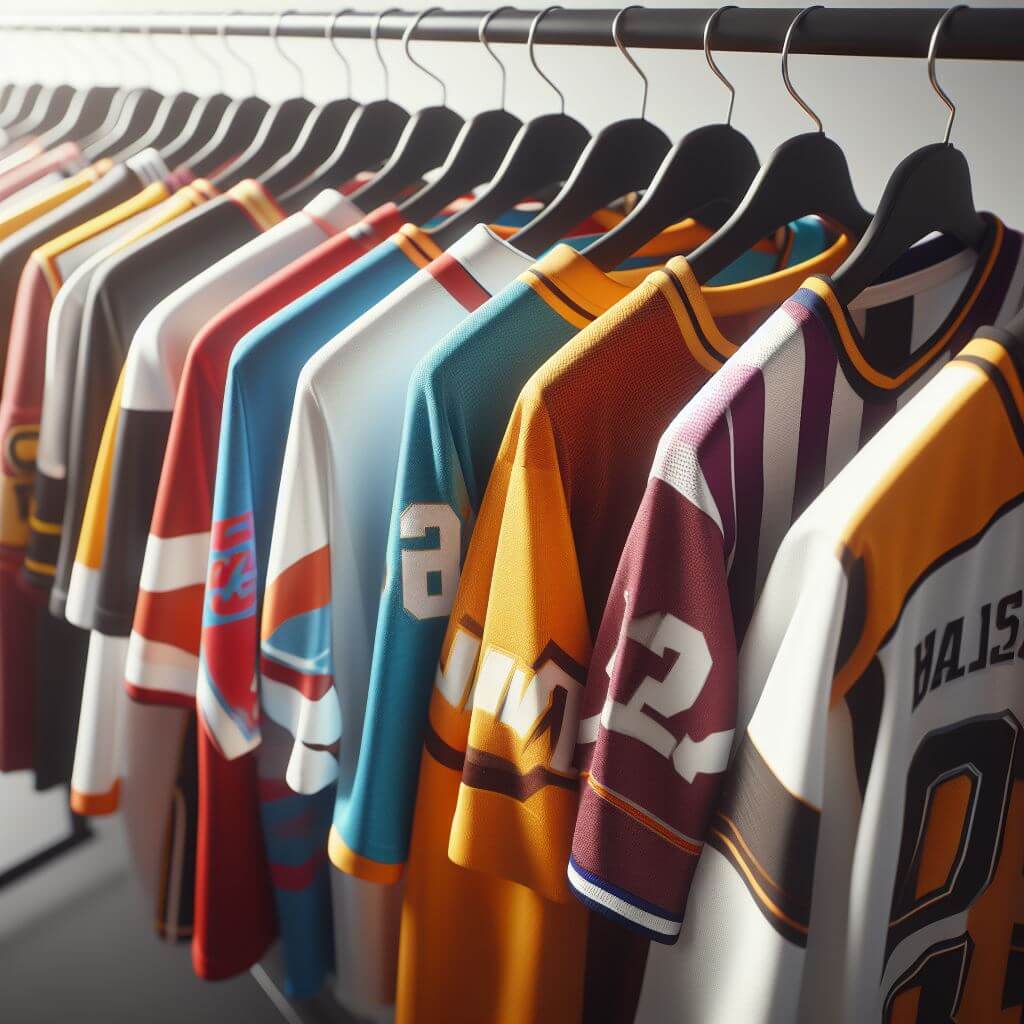 Koleksi jersey olahraga standar dengan desain beragam
