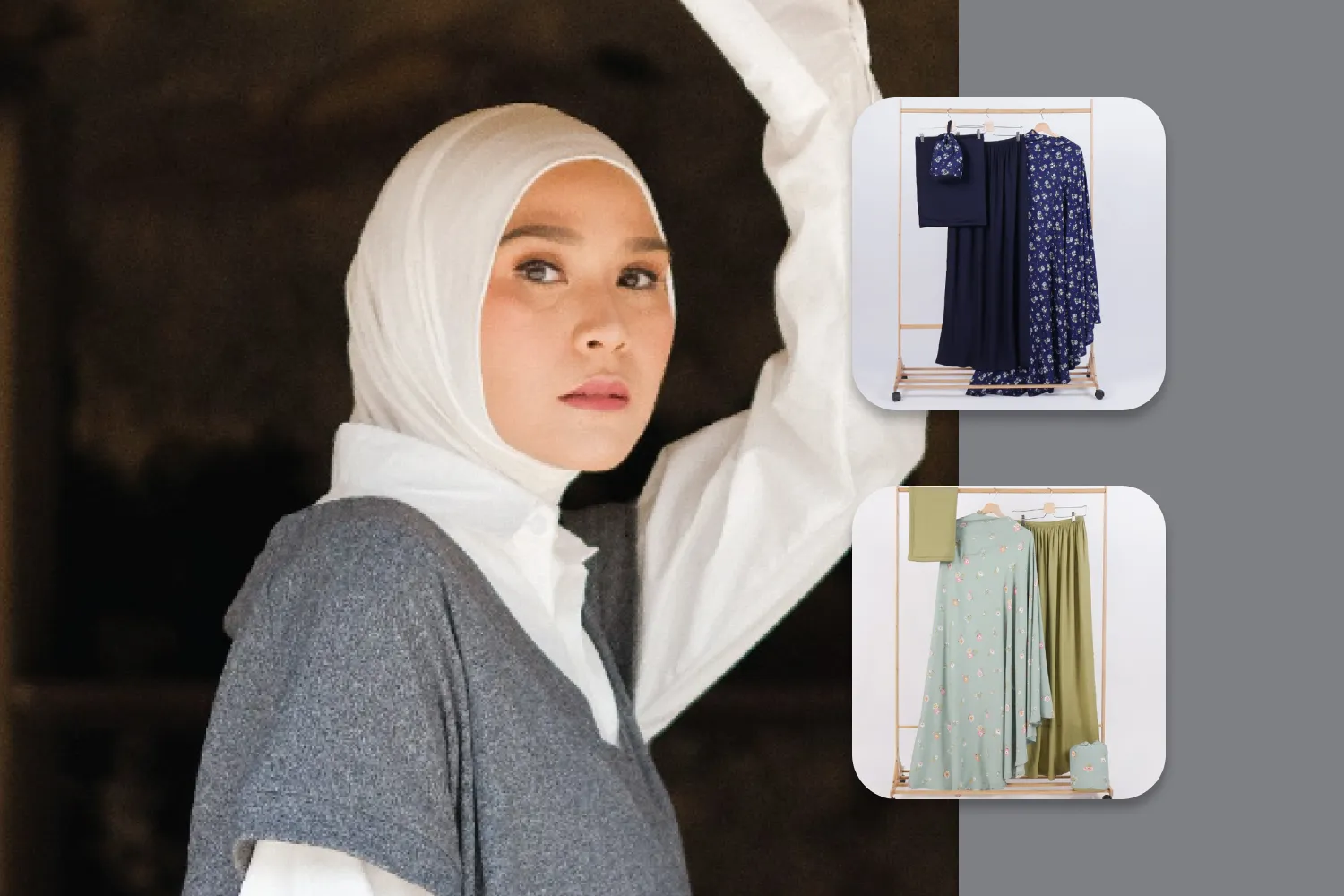 Meccanism, brand fashion muslim oleh Zaskia Adya Mecca, menawarkan hijab dan pakaian modis dengan nuansa earth tone.