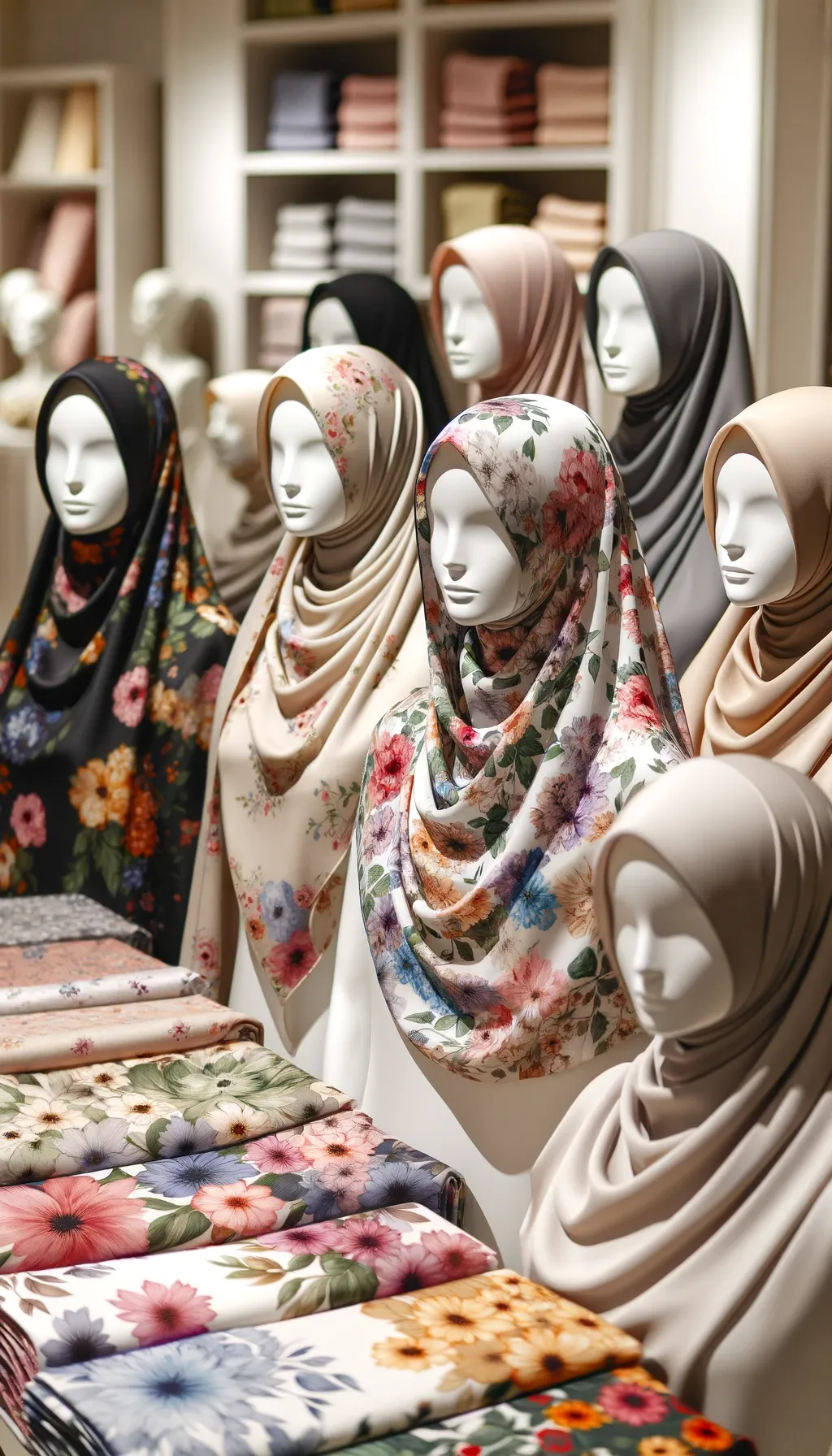 Proses kontrol kualitas hijab printing di maklon.