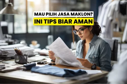 Seorang pengusaha pemula sedang mempelajari dokumen terkait jasa maklon.