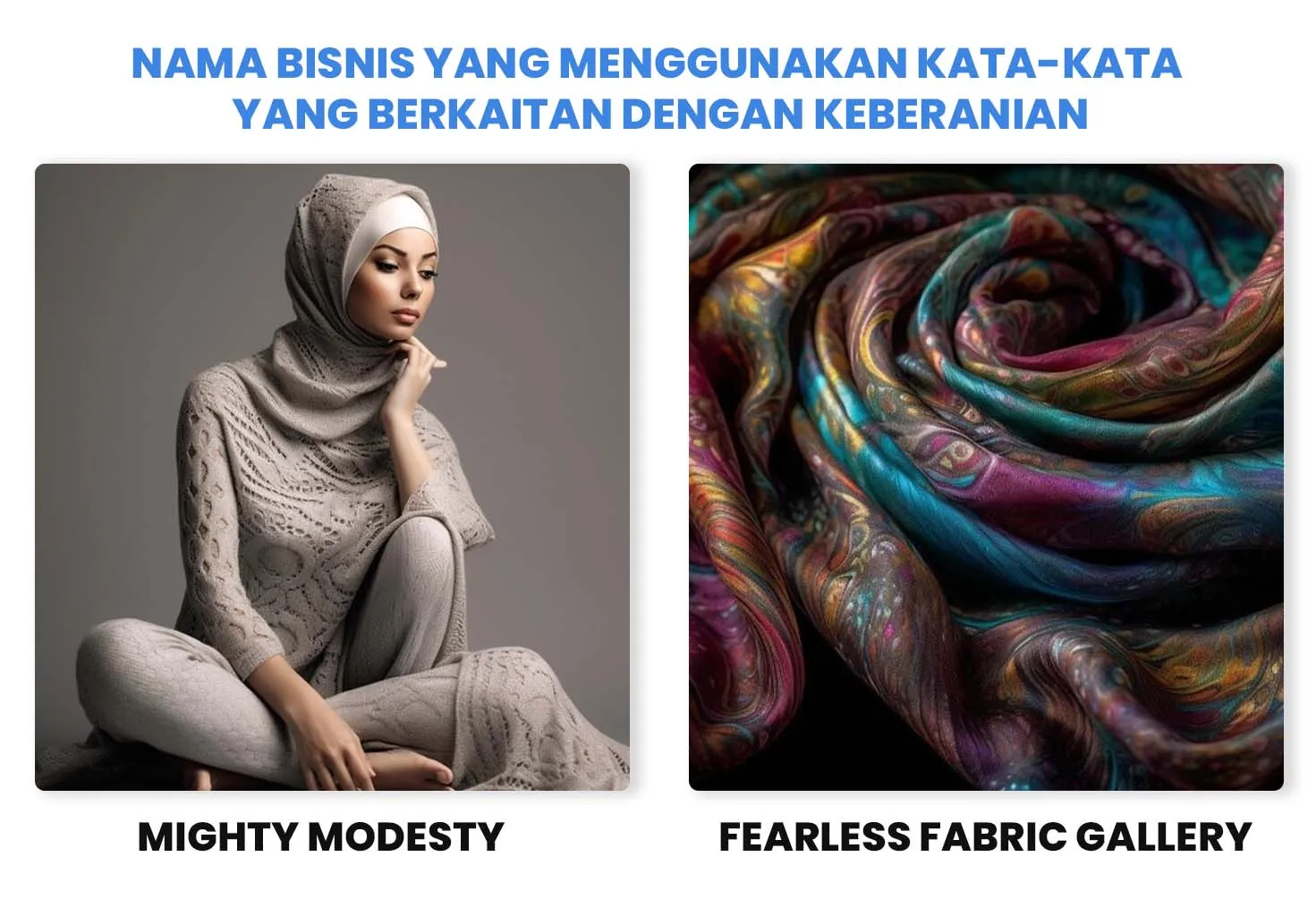 Mighty Modesty dan Fearless Fabric Gallery menampilkan hijab yang menonjolkan keberanian dan pemberdayaan.