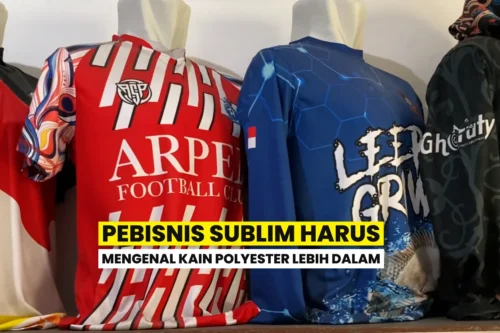 Polyester sebagai bahan utama untuk proses sublimasi.