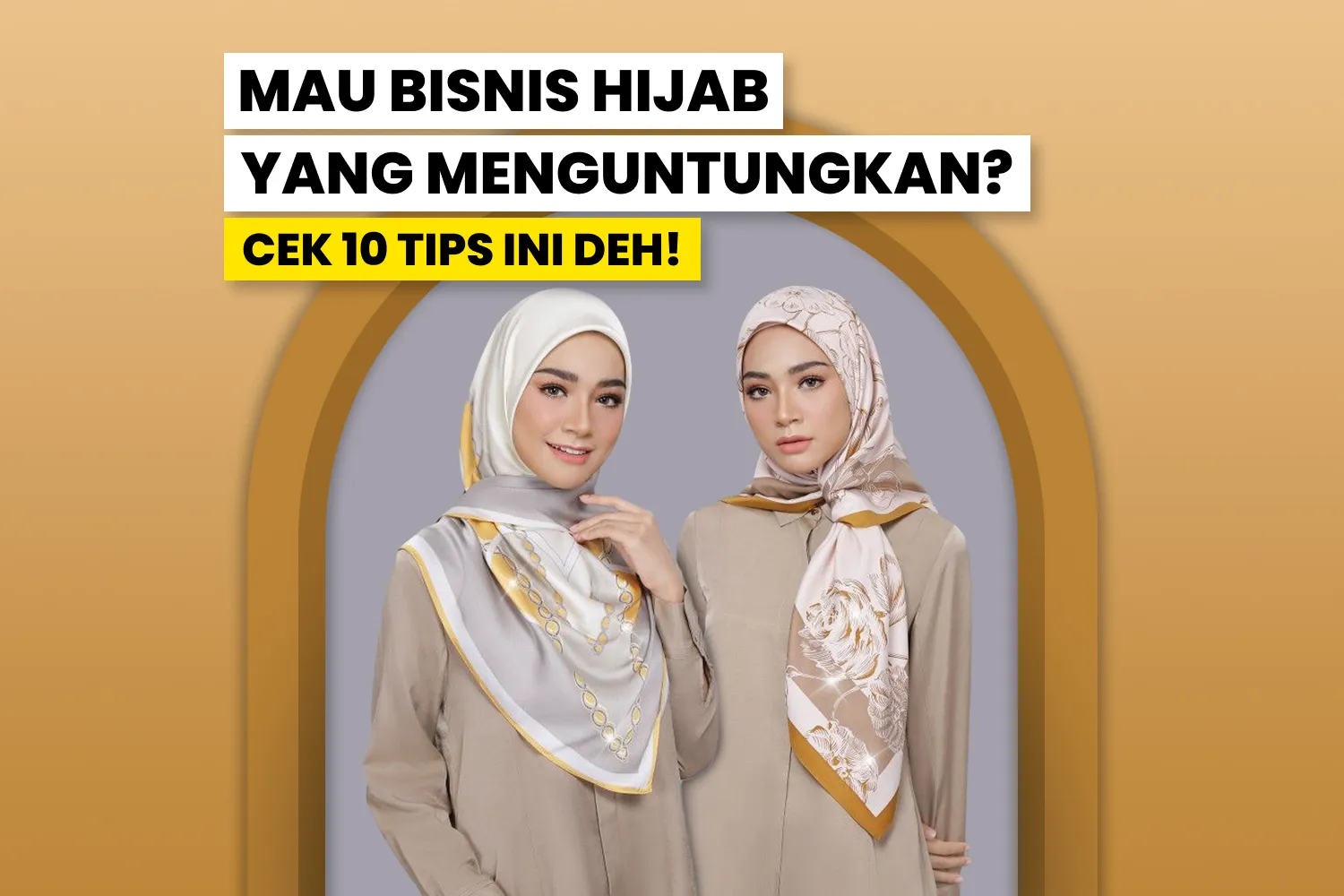 Ilustrasi produk-produk hijab.