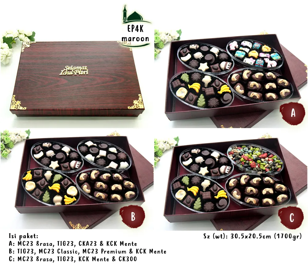 Hampers gula-gula dan coklat untuk lebaran, sebarkan keceriaan dan cinta.