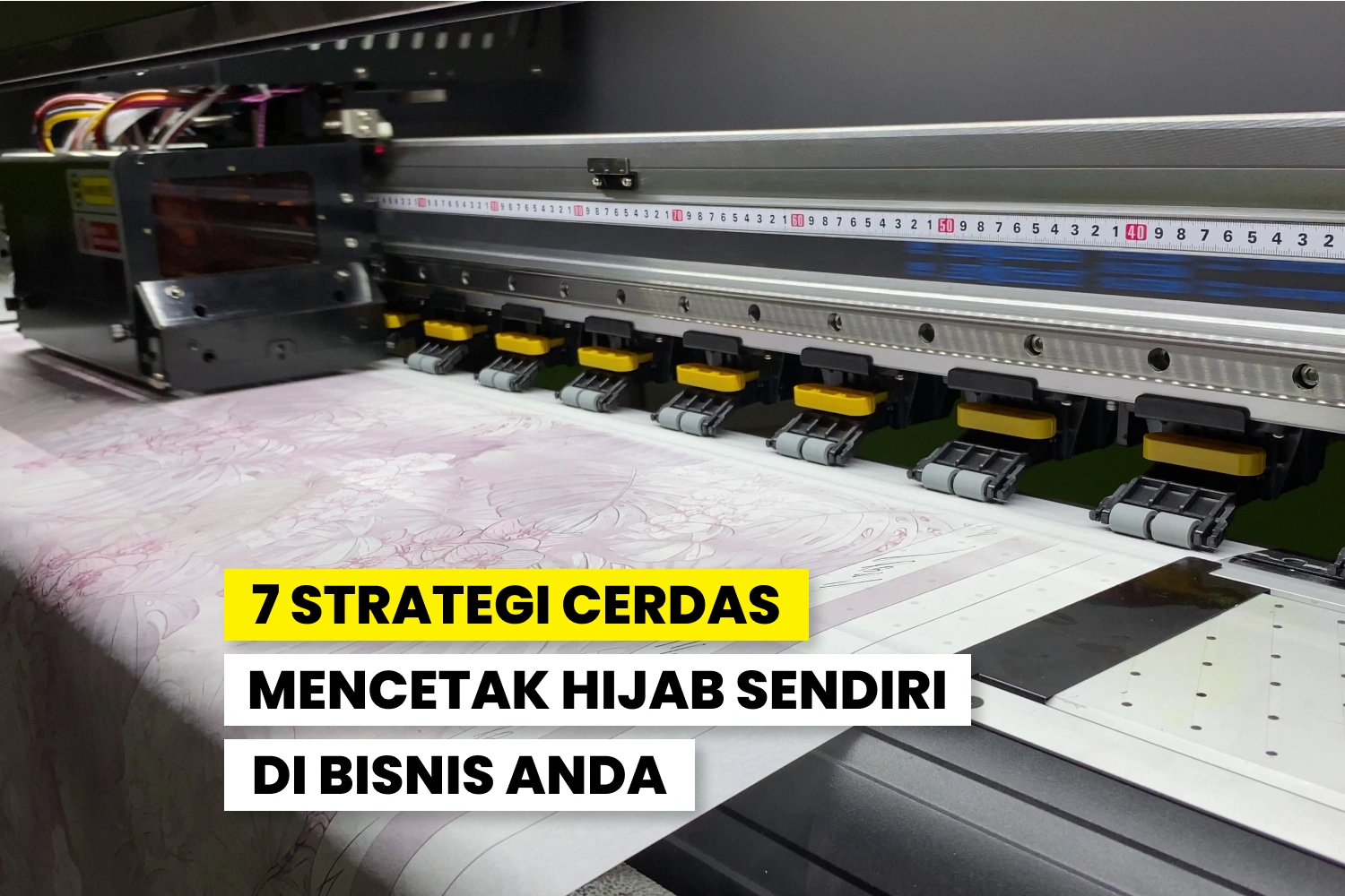 Proses cetak hijab printing menggunakan printer sublim.