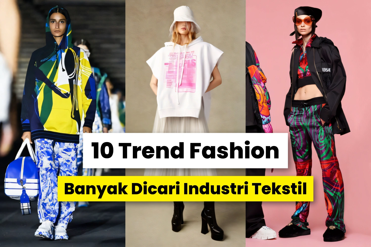 Berbagai produk fashion yang menggunakan digital printing.