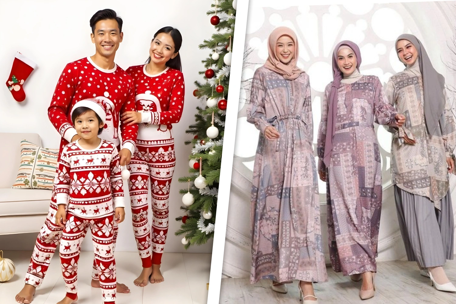 Berbagai koleksi produk fashion musiman.