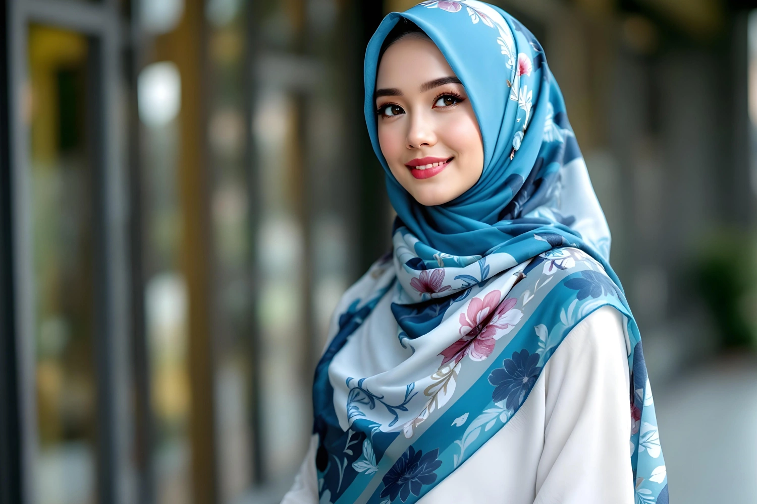 Produk fashion Muslim seperti hijab, pashmina dan gamis.