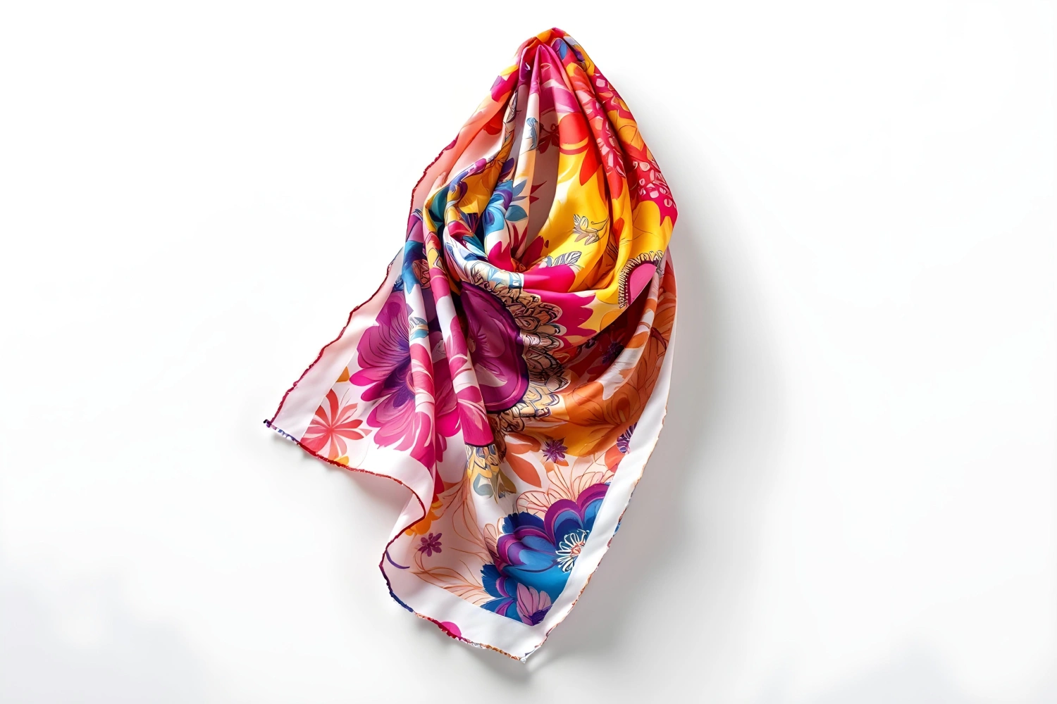 Scarf eksklusif dengan desain detail.