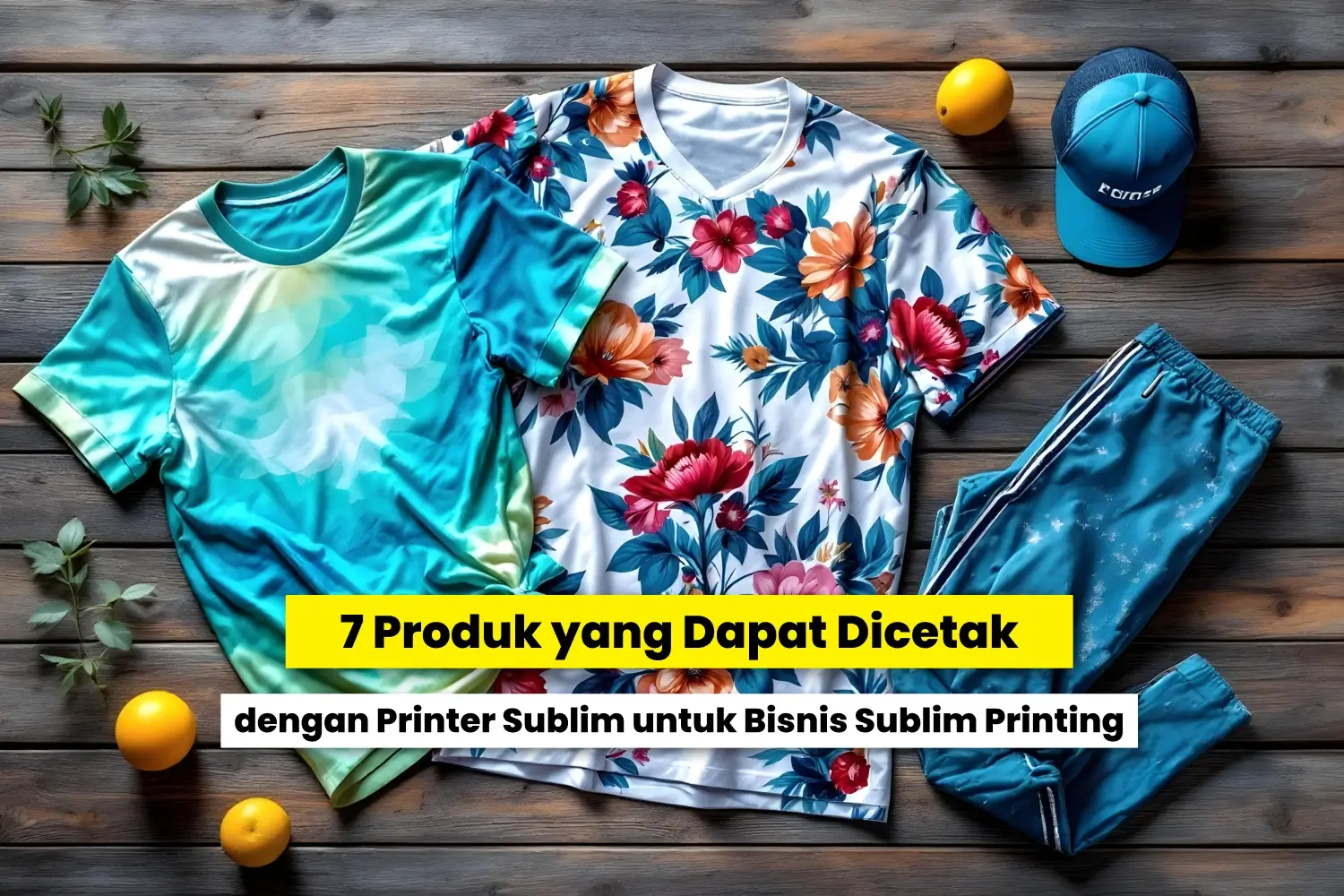 Berbagai produk yang dapat dicetak menggunakan printer sublim.