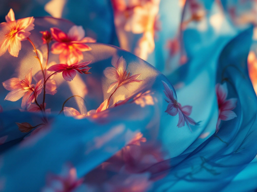 Sheer chiffon material