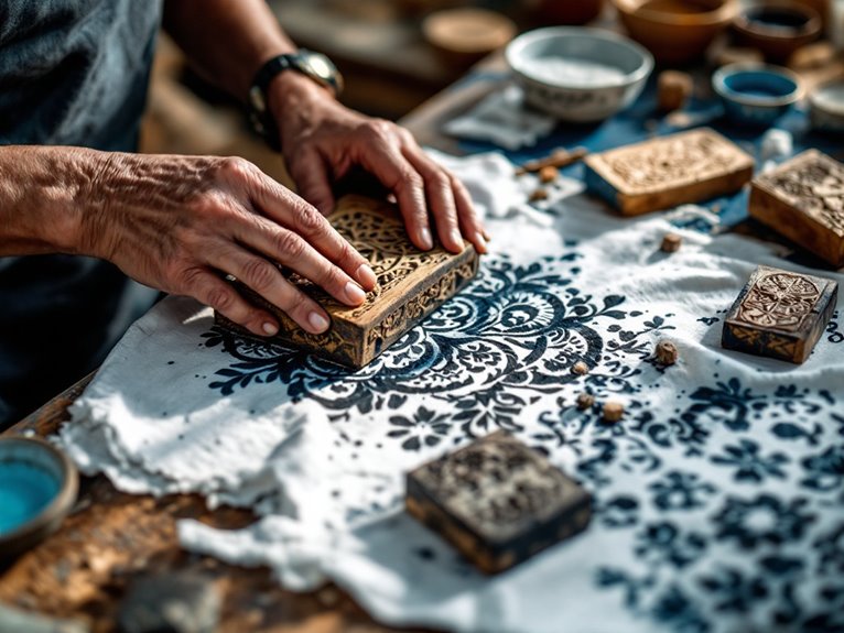 artistic textile printing technique