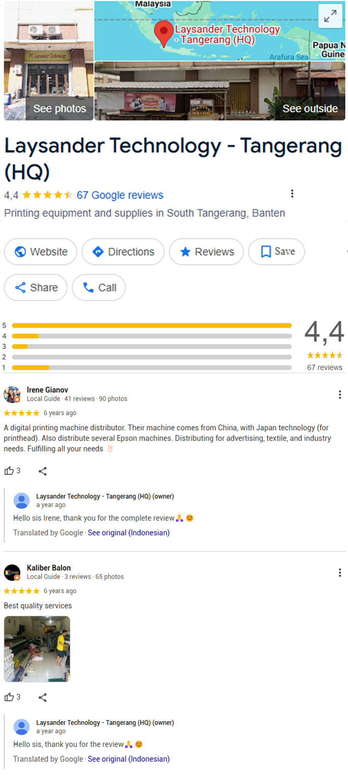 hasil review dari orang-orang di website