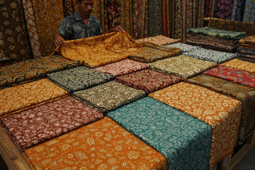 Berbagai motif dari batik printing.