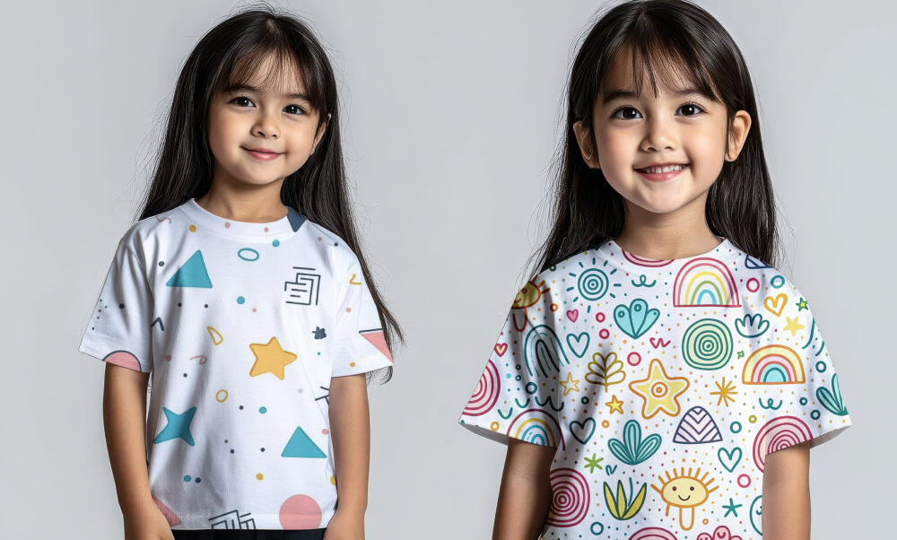 Anak-anak baju direct to fabric