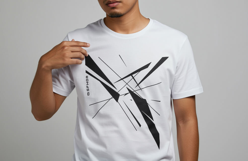 Desain kaos Motif Geometris