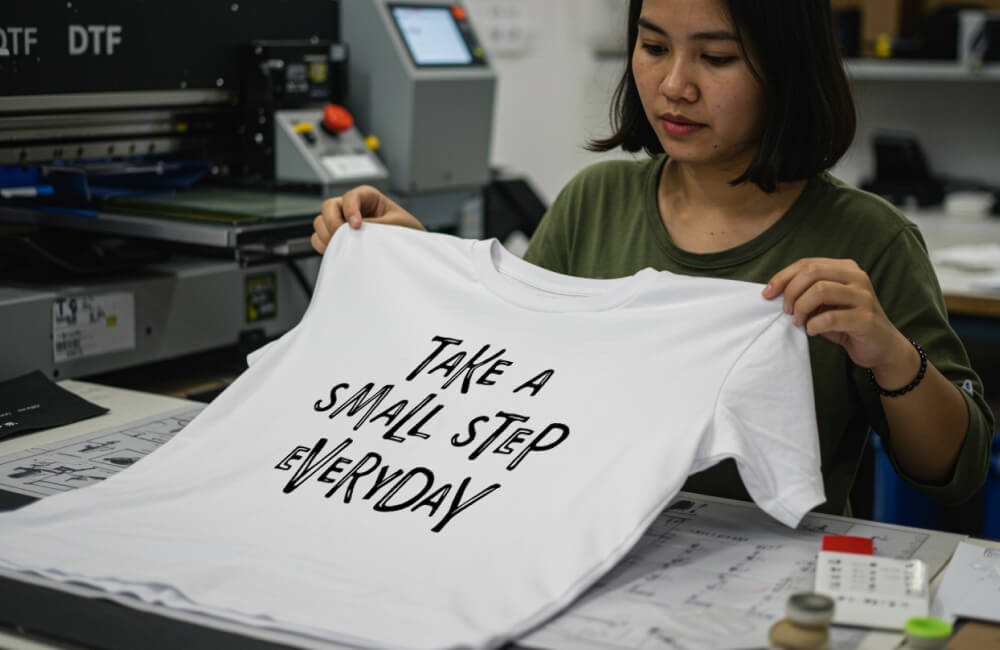 Desain kaos dengan Quote Elegan